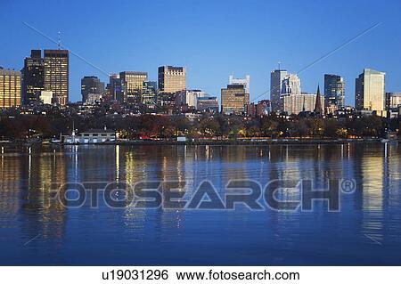 USA, Massachusetts, Boston skyline at dusk View Large Photo Image Stock Photograph - USA, Massachusetts, Boston skyline at dusk. Fotosearch