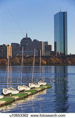 Stock Image - USA, Massachusetts, Boston skyline. Fotosearch