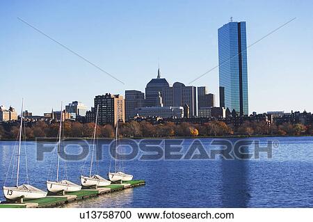 Stock Image - USA, Massachusetts, Boston skyline. Fotosearch