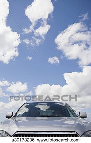 Stock Photograph - USA, Massachusetts, Car with sky. Fotosearch