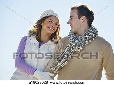 USA, New Jersey, Jersey City, Portrait of young couple View Large Photo Image Stock Photo - USA, New Jersey, Jersey City, Portrait of young couple. Fotosearch