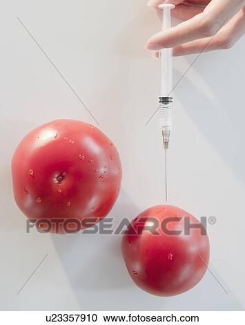 Stock Image - USA, New Jersey, Jersey City, Woman's hand vaccinating plumes. Fotosearch