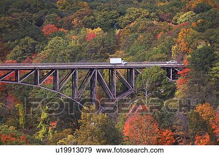 USA, New York, Bear Mountain, bridge in forest View Large Photo Image Stock Photo - USA, New York, Bear Mountain, bridge in forest. Fotosearch