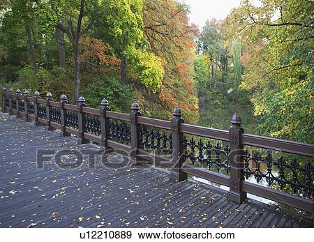 USA, New York City, Central Park, footbridge over lake View Large Photo Image Stock Photo - USA, New York City, Central Park, footbridge over lake. Fotosearch