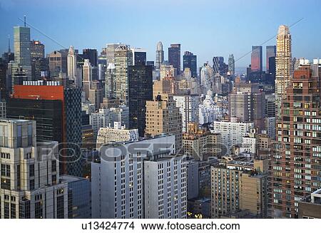 Picture - USA, New York City, Manhattan skyline. Fotosearch