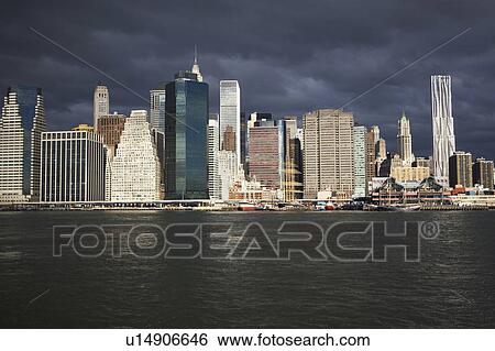 USA, New York City, Manhattan skyline View Large Photo Image Stock Photograph - USA, New York City, Manhattan skyline. Fotosearch