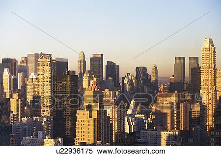 USA, New York City, Manhattan skyline View Large Photo Image Stock Photography - USA, New York City, Manhattan skyline. Fotosearch