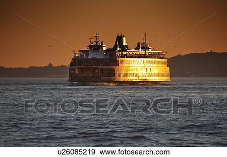USA, New York City, Tourboat in New York Harbor View Large Photo Image Stock Photo - USA, New York City, Tourboat in New York Harbor. Fotosearch