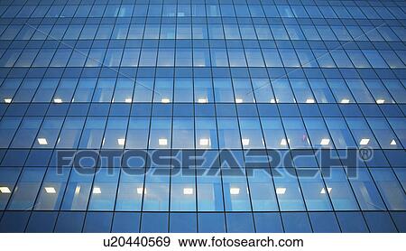 USA, New York, Long Island City, glass facade of office building View Large Photo Image Stock Photo - USA, New York, Long Island City, glass facade of office building. Fotosearch