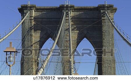 Stock Image - USA, New York, New York City, Brooklyn Bridge. Fotosearch