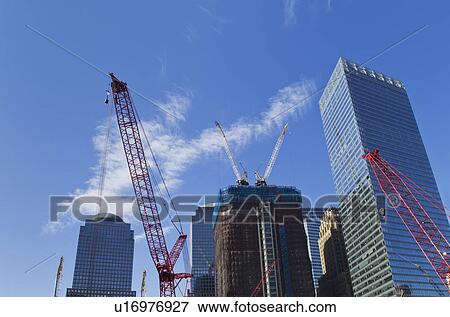 Stock Photo - USA, New York, New York City, Construction site of World Trade Center. Fotosearch