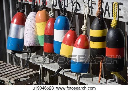 USA, New York, Peconic, colorful buoys View Large Photo Image Stock Image - USA, New York, Peconic, colorful buoys. Fotosearch