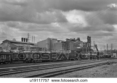 USA, Ohio, Steel Mill View Large Photo Image Stock Photo - USA, Ohio, Steel Mill. Fotosearch