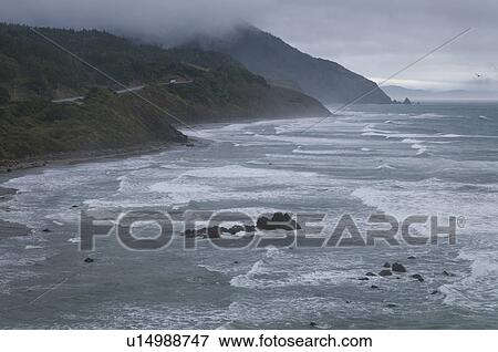 Stock Photo - USA, Oregon, Coastline. Fotosearch