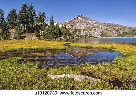 USA, Oregon, Sisters Wilderness View Large Photo Image Stock Photo - USA, Oregon, Sisters Wilderness. Fotosearch