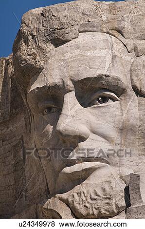 USA, South Dakota, Abraham Lincoln on Mt Rushmore National Monument View Large Photo Image Stock Photo - USA, South Dakota, Abraham Lincoln on Mt Rushmore National Monument. Fotosearch
