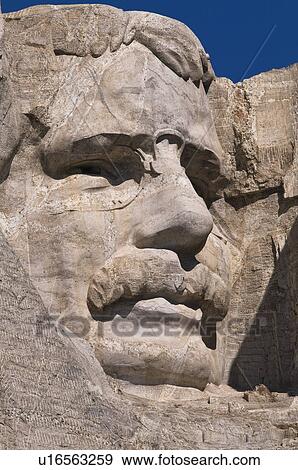 USA, South Dakota, Theodore Roosevelt on Mt Rushmore National Monument View Large Photo Image Stock Photo - USA, South Dakota, Theodore Roosevelt on Mt Rushmore National Monument. Fotosearch