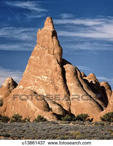 USA, Utah, Pinnacle in desert View Large Photo Image Stock Photo - USA, Utah, Pinnacle in desert. Fotosearch