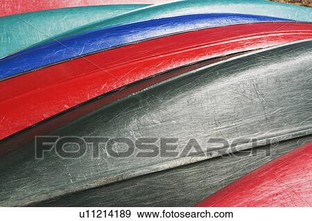 USA, Vermont, stack of canoes View Large Photo Image Stock Photo - USA, Vermont, stack of canoes. Fotosearch