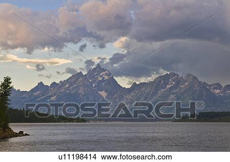 Picture - USA, Wyoming, Teton Range. Fotosearch