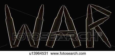Word "war" written with bullets View Large Photo Image Stock Image - Word "war" written with bullets. Fotosearch