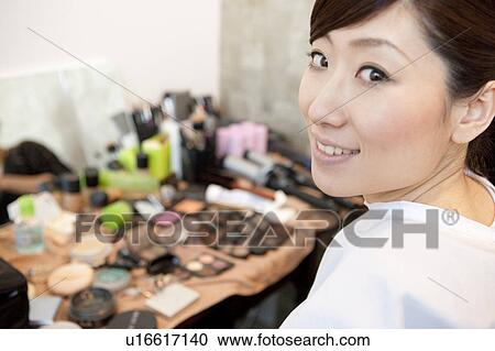 Stock Image - A smiling woman. Fotosearch