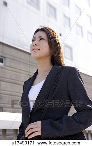 Stock Image - Businesswoman Outdoors. Fotosearch