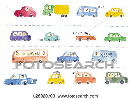 Stock Image - Cars Driving. Fotosearch