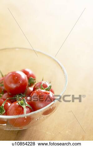 Cherry Tomatoes in Bowl View Large Photo Image Stock Photo - Cherry Tomatoes in Bowl. Fotosearch