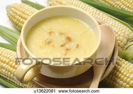 Stock Image - Corn Soup. Fotosearch
