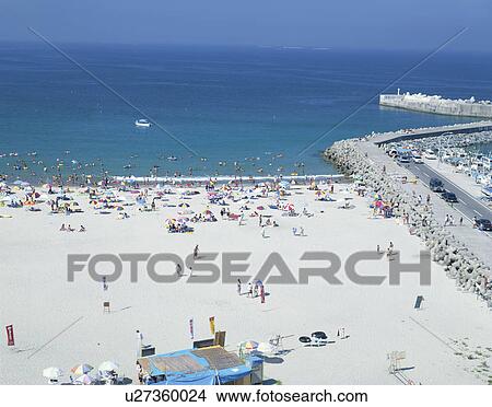Crowded Beach View Large Photo Image Picture - Crowded Beach. Fotosearch