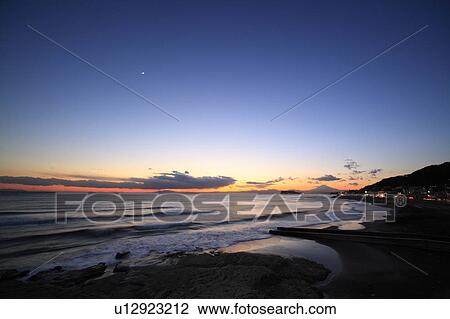 Enoshima Island at Night View Large Photo Image Stock Image - Enoshima Island at Night. Fotosearch