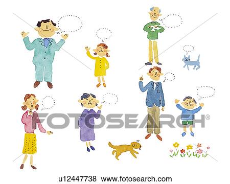 Stock Photo - Family Talking. Fotosearch