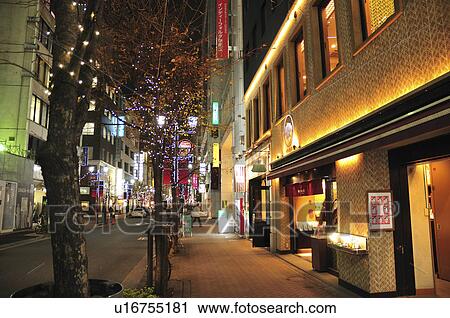 Stock Image - Ginza at Night. Fotosearch