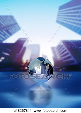 Glass Globe Skyscraper Reflection Urban Scene View Large Photo Image Stock Image - Glass Globe Skyscraper Reflection Urban Scene. Fotosearch