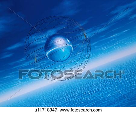 Globe Over Sea View Large Photo Image Stock Photo - Globe Over Sea. Fotosearch