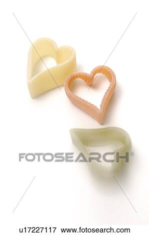Stock Photo - Heart Shaped Pasta. Fotosearch