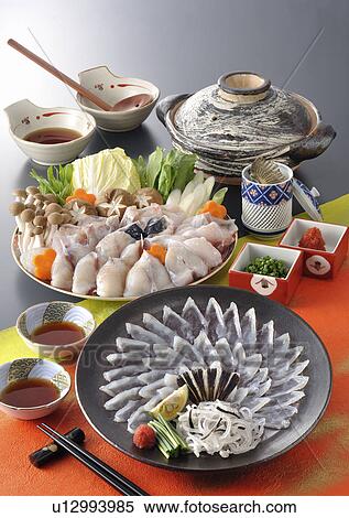 Stock Photography - Ingredients for Blowfish Stew. Fotosearch