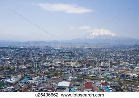 Iwaki-san and Hirosaki View Large Photo Image Stock Image - Iwaki-san and Hirosaki. Fotosearch
