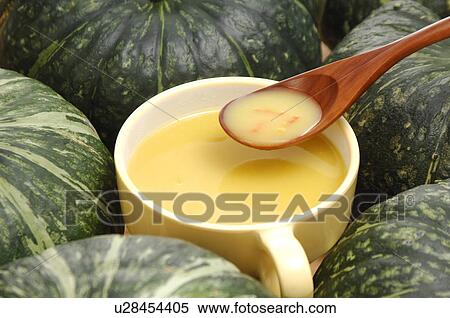 Japanese pumpkin soup View Large Photo Image Stock Photography - Japanese pumpkin soup. Fotosearch
