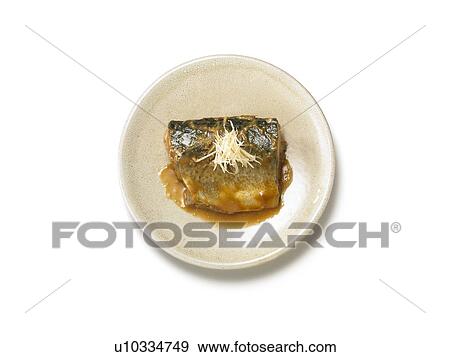 Stock Photo - Mackerel with Miso Sauce. Fotosearch