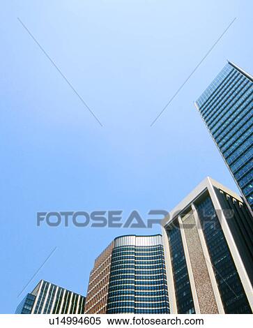 Marunouchi Skyscraper Architecture Low Angle View View Large Photo Image Stock Photography - Marunouchi Skyscraper Architecture Low Angle View. Fotosearch