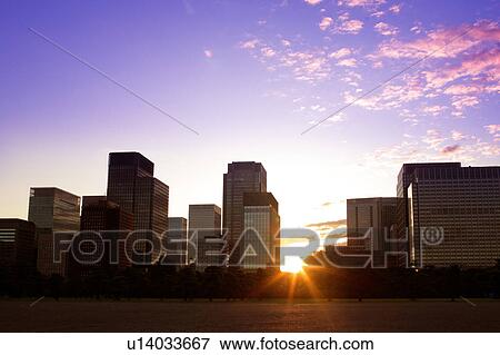 Marunouchi Sunrise Dramatic Sky Skyline Skyscraper View Large Photo Image Stock Photo - Marunouchi Sunrise Dramatic Sky Skyline Skyscraper. Fotosearch