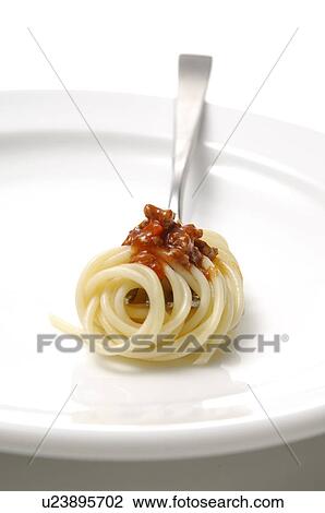 Stock Image - Meat Spaghetti. Fotosearch