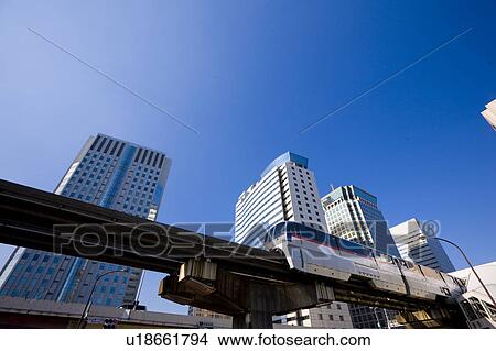 Monorail in Tokyo View Large Photo Image Picture - Monorail in Tokyo. Fotosearch