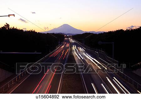 Mount Fuji and Motorway at Night View Large Photo Image Stock Image - Mount Fuji and Motorway at Night. Fotosearch