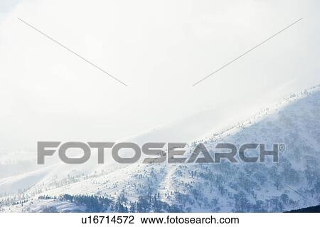 Stock Image - Mountains in Winter. Fotosearch
