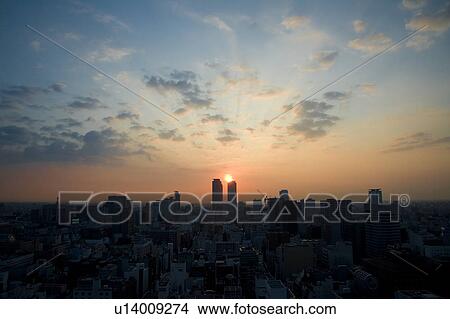 Nagoya at Sunrise View Large Photo Image Picture - Nagoya at Sunrise. Fotosearch