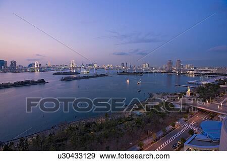 Stock Photo - Odaiba at Night. Fotosearch