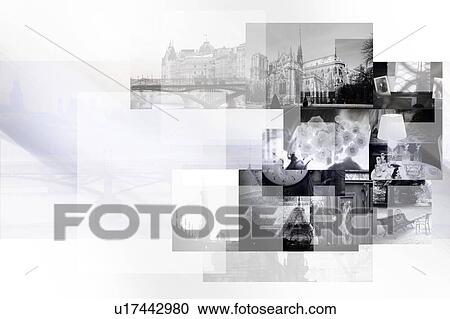 Paris Composite View Large Photo Image Stock Image - Paris Composite. Fotosearch